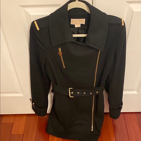 MICHAEL Michael Kors Jackets & Blazers - Women's Black Belted Jacket